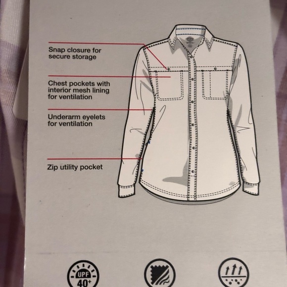 Dickies Lavender Plaid Button-Down Shirt - Picture 8 of 12